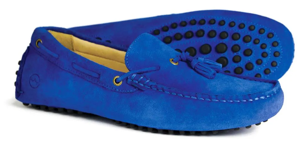 SALE MONACO Mens Size 41 Tassel Driving Loafer in Royal Blue y Orca Bay