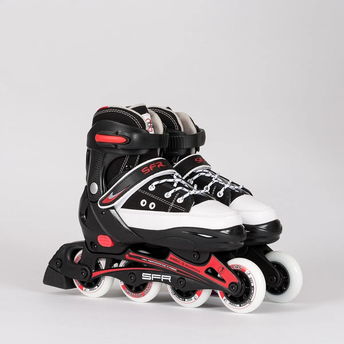 SFR Camden Adjustable Recreational Skates Black/Red - Kids