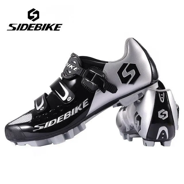 SIDEBIKE Lightweight Bicycle Cycling Shoes Men Women Breathable MTB Athletic Shoes Mountain Bike Racing Self-Locking Shoes, Red