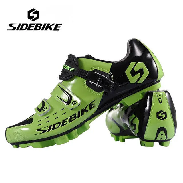 SIDEBIKE Lightweight Bicycle Cycling Shoes Men Women Breathable MTB Athletic Shoes Mountain Bike Racing Self-Locking Shoes, Red