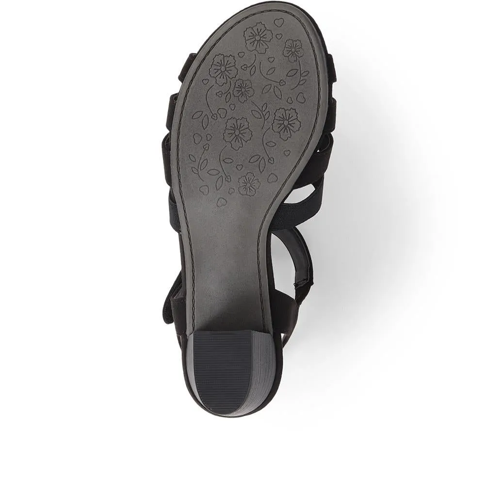 Slip-On Block Heeled Sandals  - PLAN39005 / 325 341