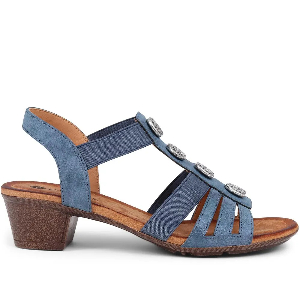 Slip-On Heeled Sandals  - WOIL39027 / 325 302