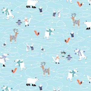 Snow Happy 4184-11 Light Blue Ice Skaters