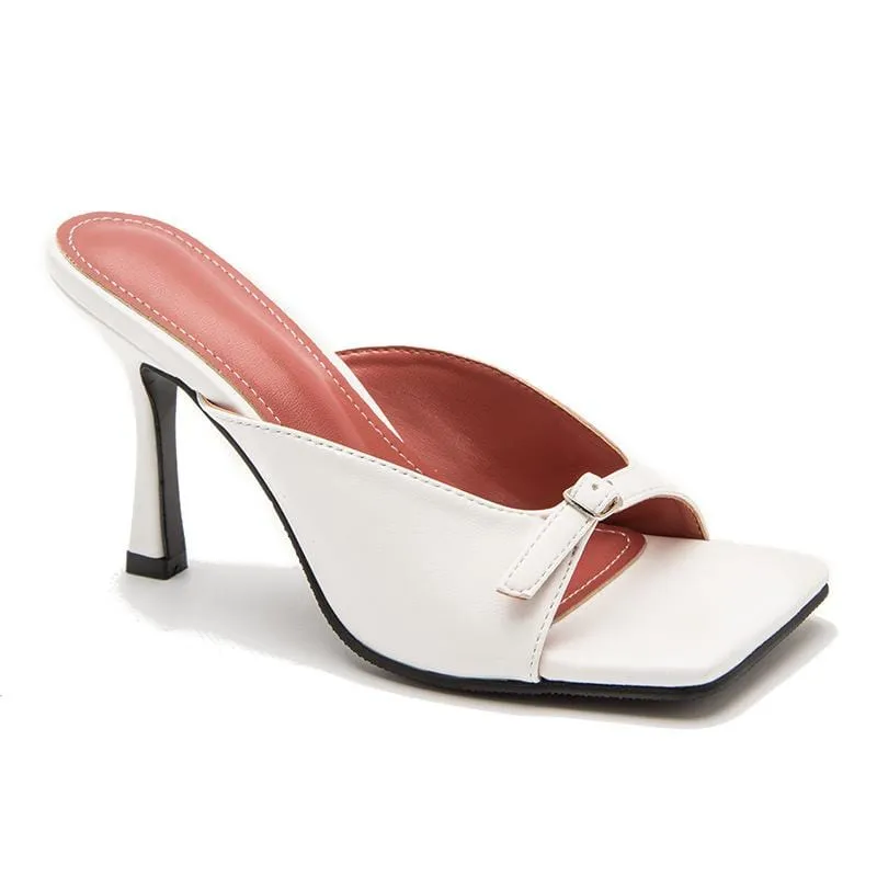 Square-toe Heel Sandals