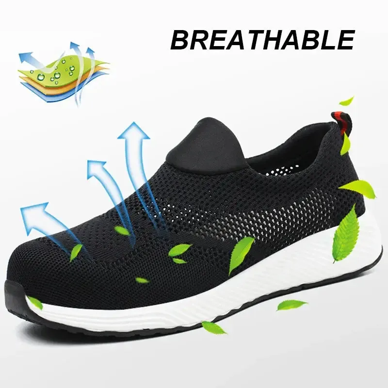 Steel Toe Safety Sneakers – Lightweight & Breathable-summer