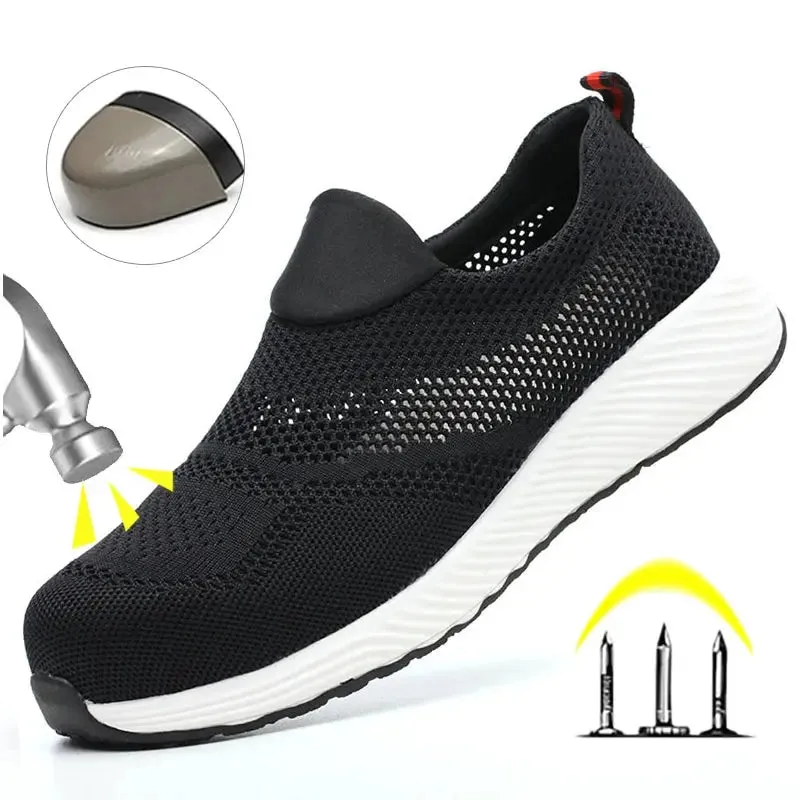 Steel Toe Safety Sneakers – Lightweight & Breathable-summer