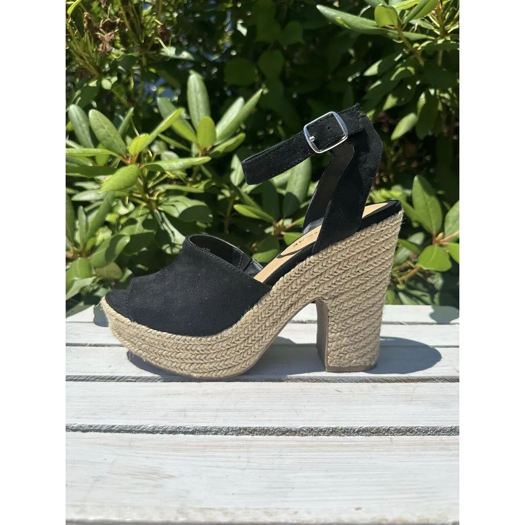Sun Stone Fey Espadrille Platform Sandals - Size 8.5