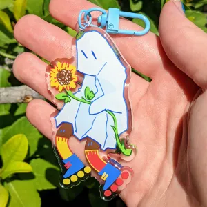 Sunflower Ghost Keychain