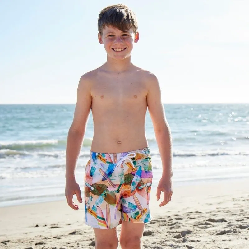 Surf & Skates Swim Shorts for Boys UPF 50
