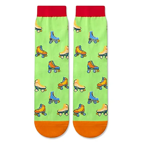 Unisex Cool Socks Roller Skating Socks Roller Skate Socks Men Women, Roller Skate Gifts Roller Skating Gifts Funny Sports Gifts