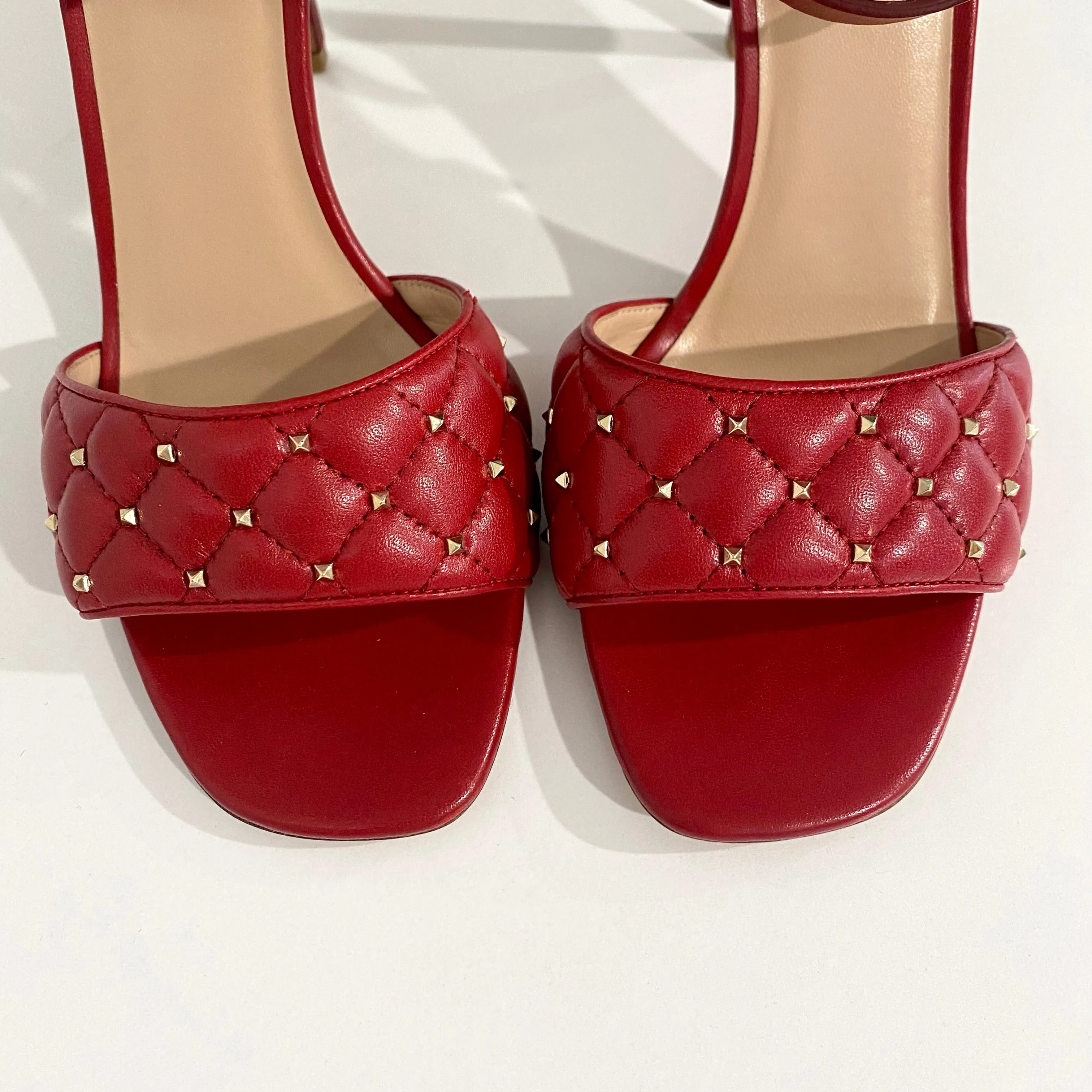 Valentino Micro Rockstud Red Heels