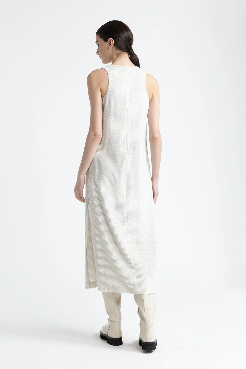 Velvet long sleeveless dress