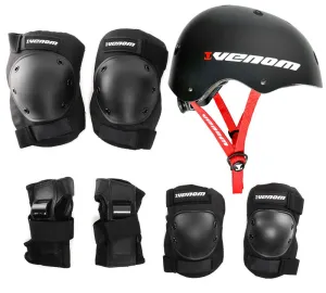 Venom Skateboard Helmet   Triple Pads Combo Protection Gift Pack
