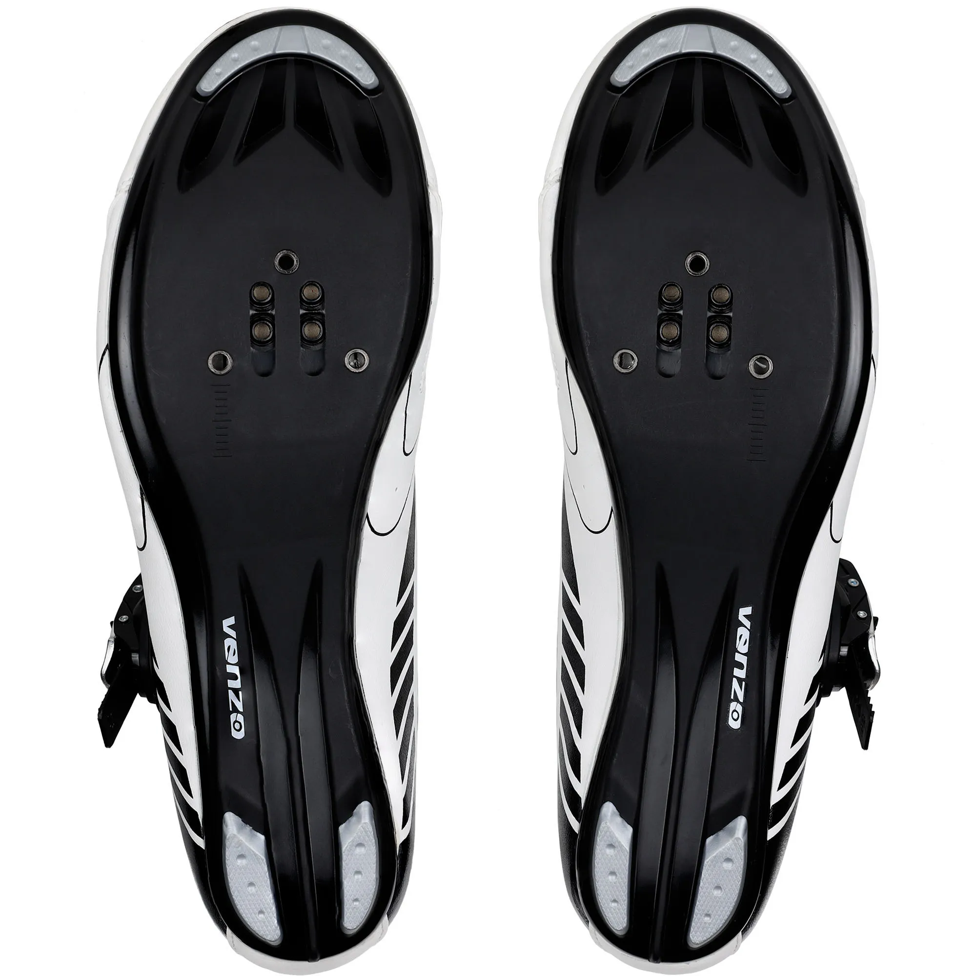 Venzo RX Bicycle Unisex Men's or Women's Road Cycling Riding Shoes - Compatible with Peloton for Shimano SPD & Look ARC Delta - Perfect for Indoor Indoor Road Racing Bikes White 48