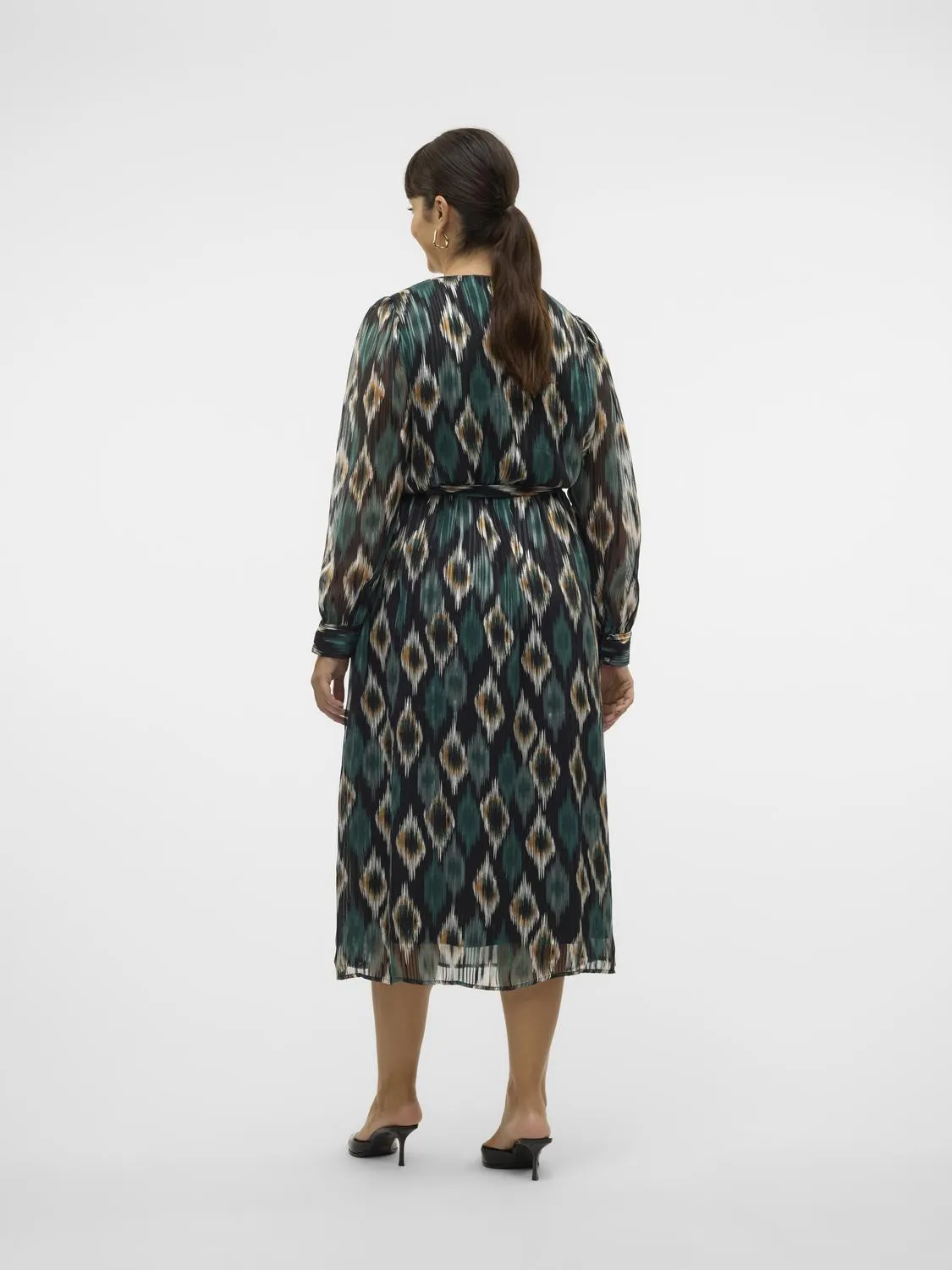 VMCEDNA L/S 7/8 DRESS WVN BTQ GA CUR