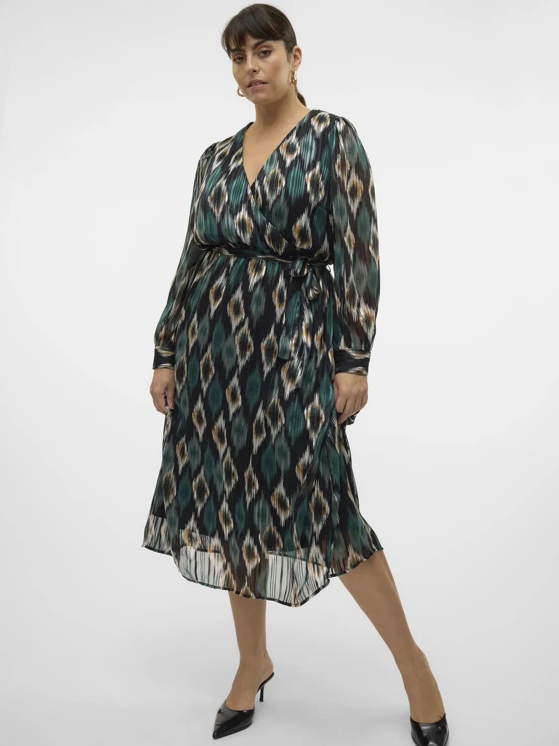 VMCEDNA L/S 7/8 DRESS WVN BTQ GA CUR