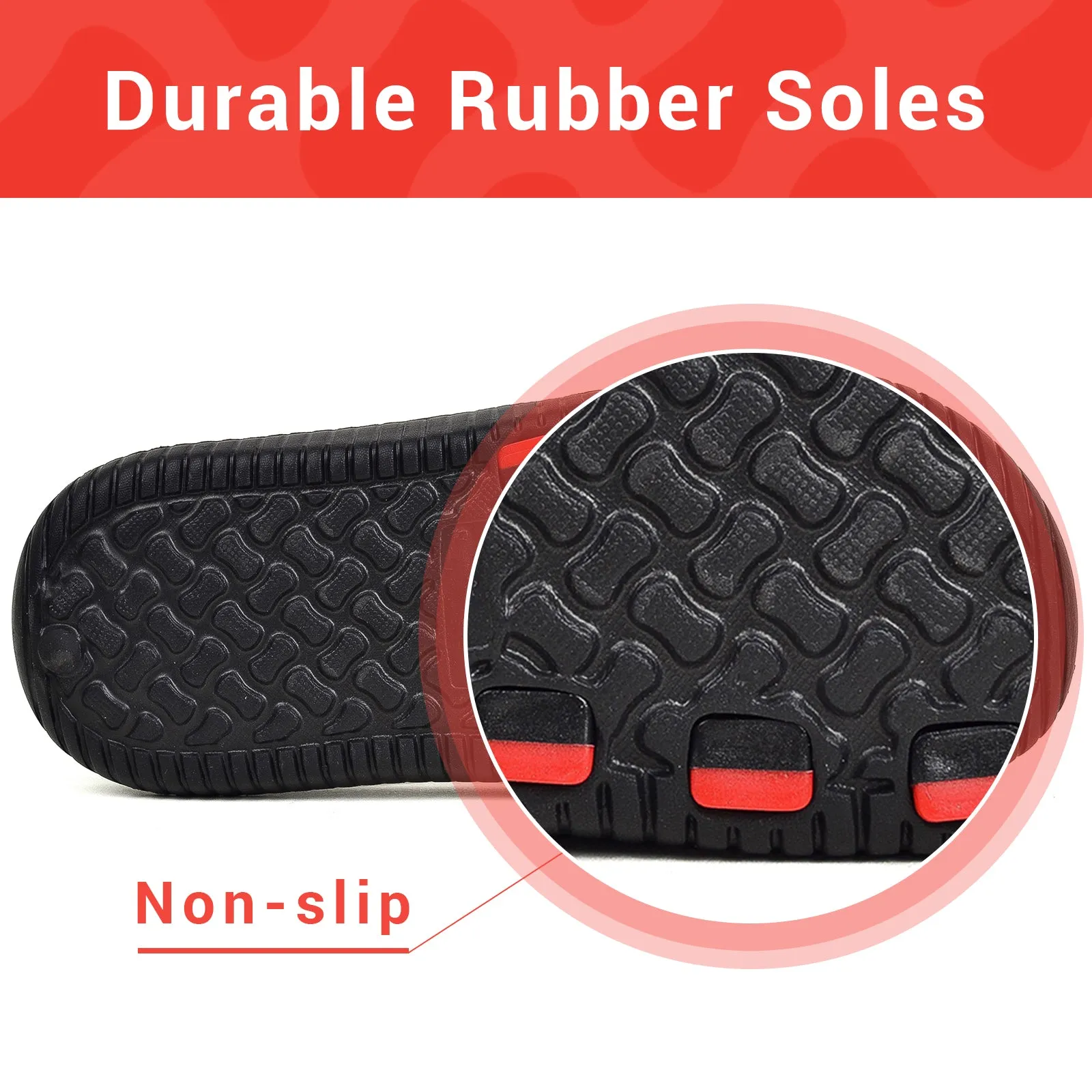 VONMAY Men's Durable Sandals House Shower Slippers Comfort Beach Slip Sandals