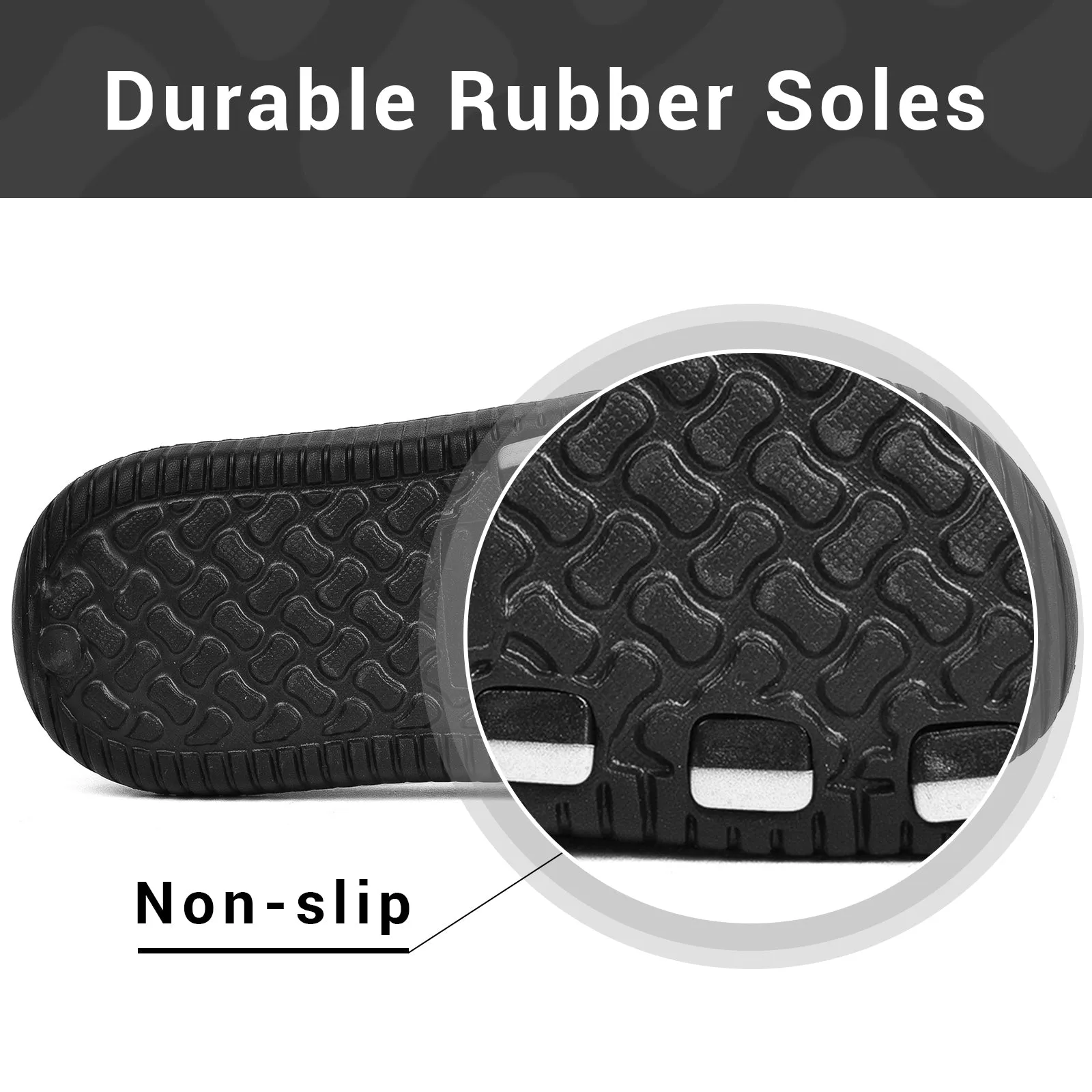 VONMAY Men's Durable Sandals House Shower Slippers Comfort Beach Slip Sandals