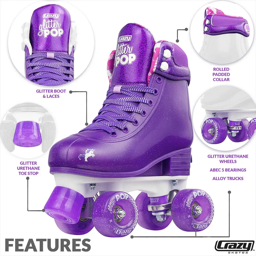 Warehouse Deal | GLITTER POP - Size Adjustable Roller Skate