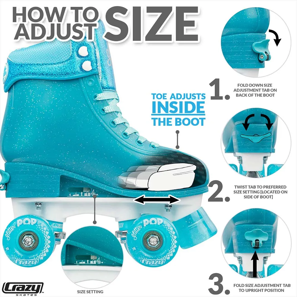 Warehouse Deal | GLITTER POP - Size Adjustable Roller Skate