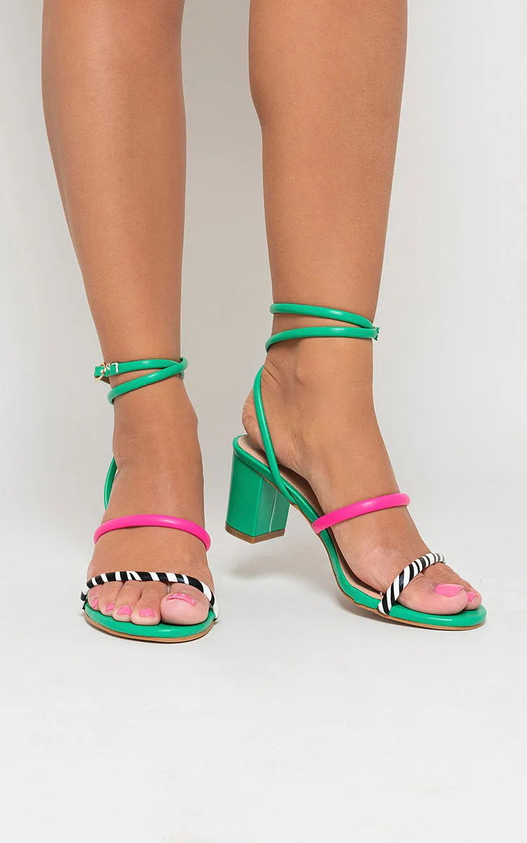 Women's Ankle Strappy Heeled Sandals