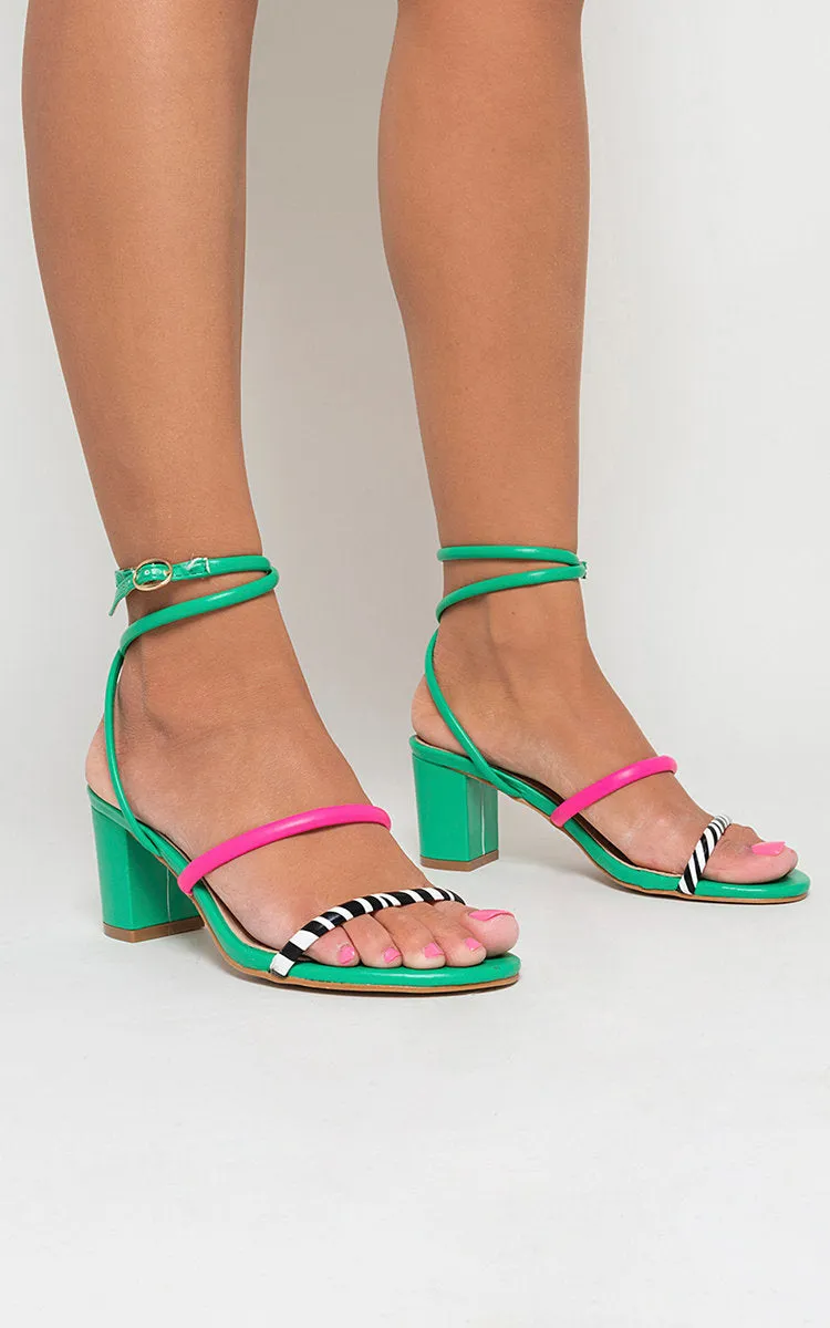 Women's Ankle Strappy Heeled Sandals