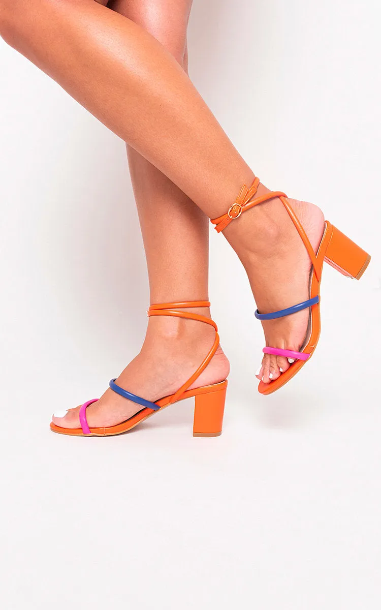 Women's Ankle Strappy Heeled Sandals