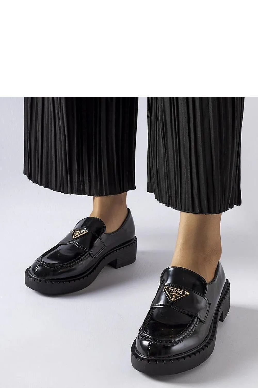 Women's black moccasins
