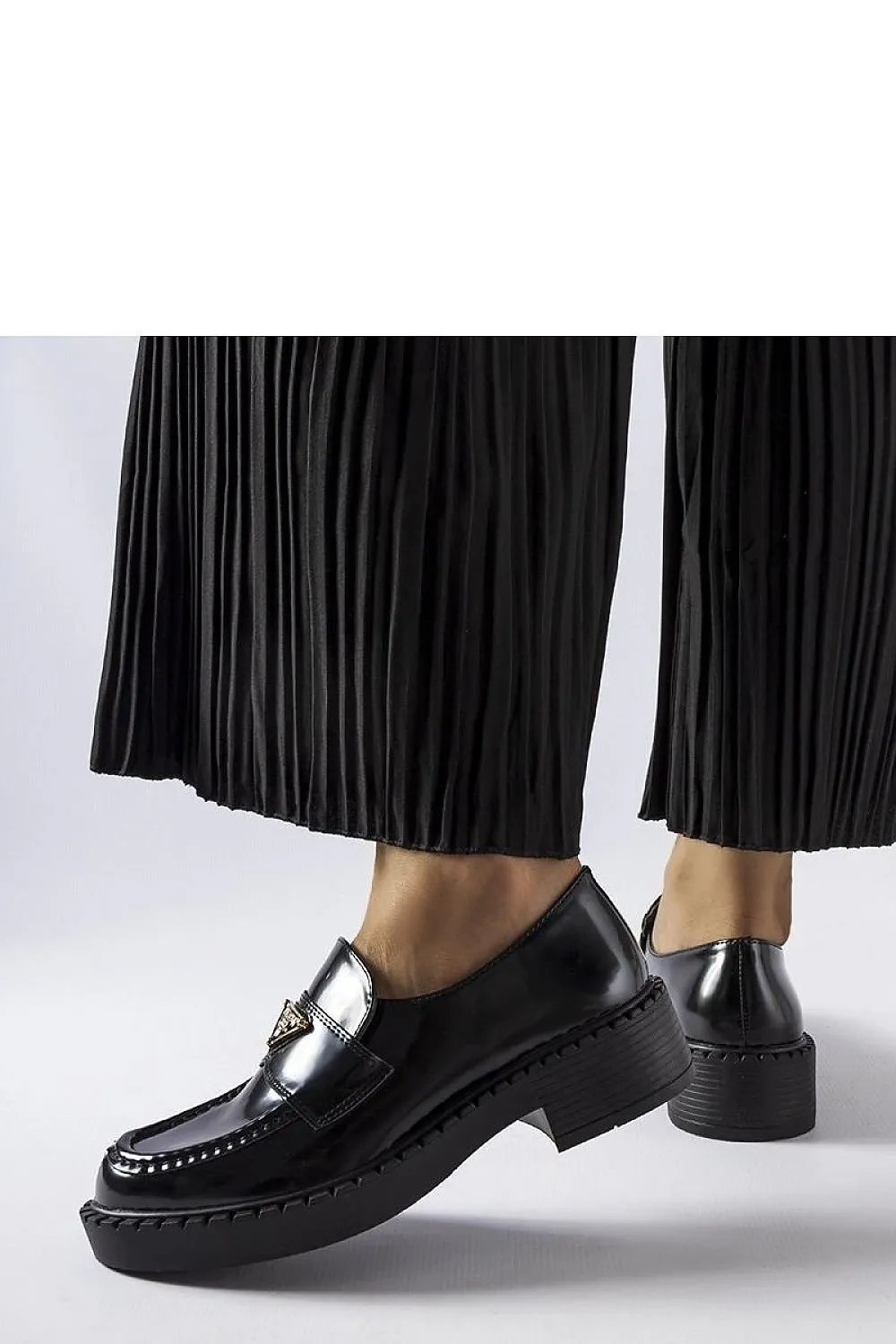 Women's black moccasins